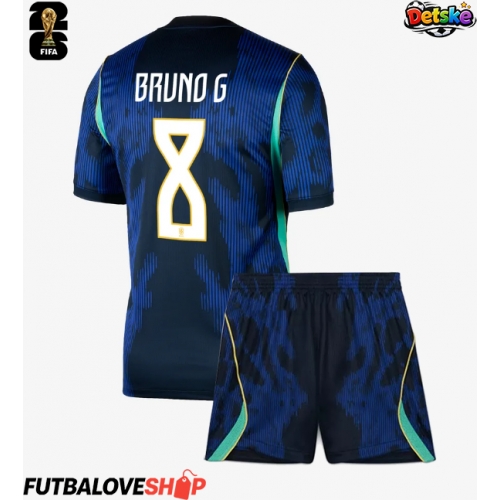 Dres Brazília Bruno Guimaraes #8 Preč pre deti MS 2026 Krátky Rukáv (+ trenírky)